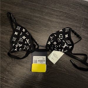 Louis Vuitton black and white bikini top